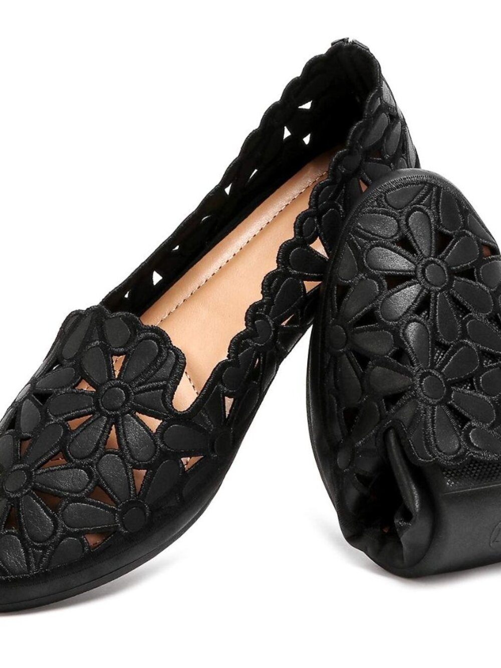 Women's Floral Ballet Flats Slip On Dress Shoes
